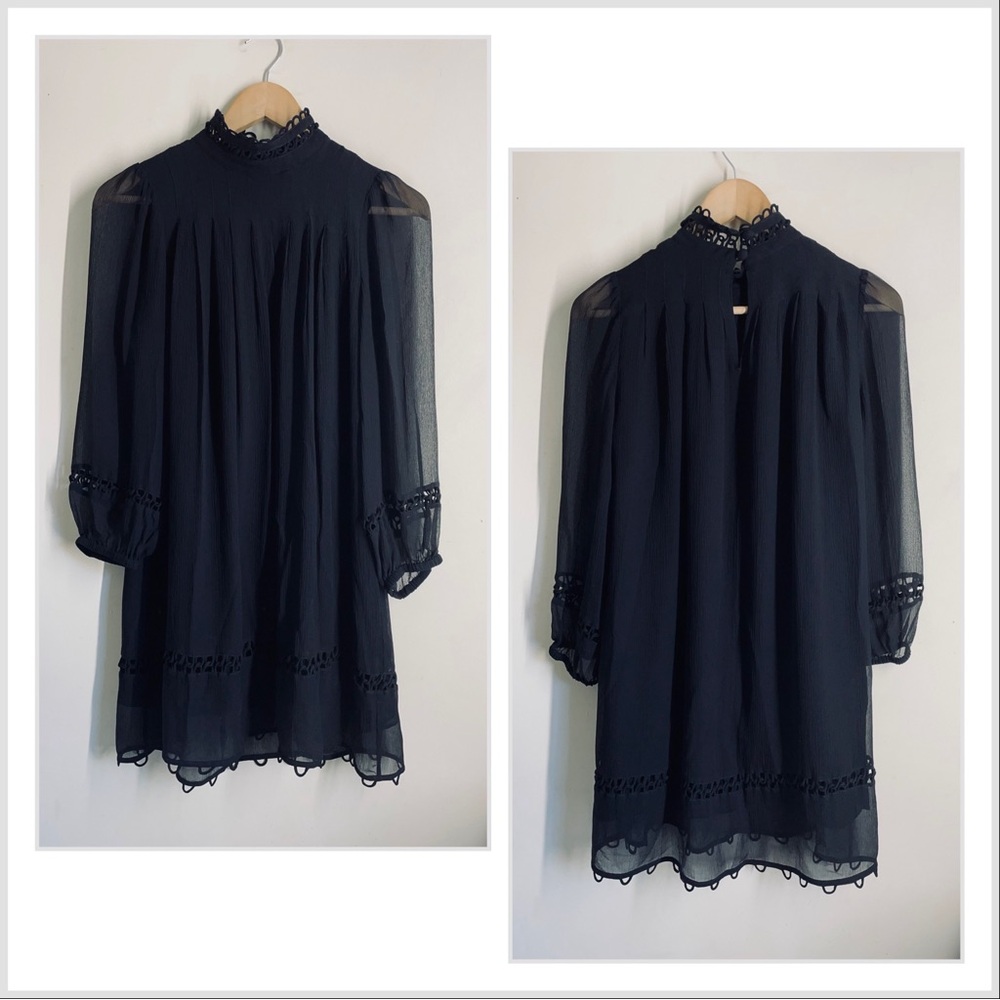 Apiece Apart La Sierra Silk Shift Dress Black size XS